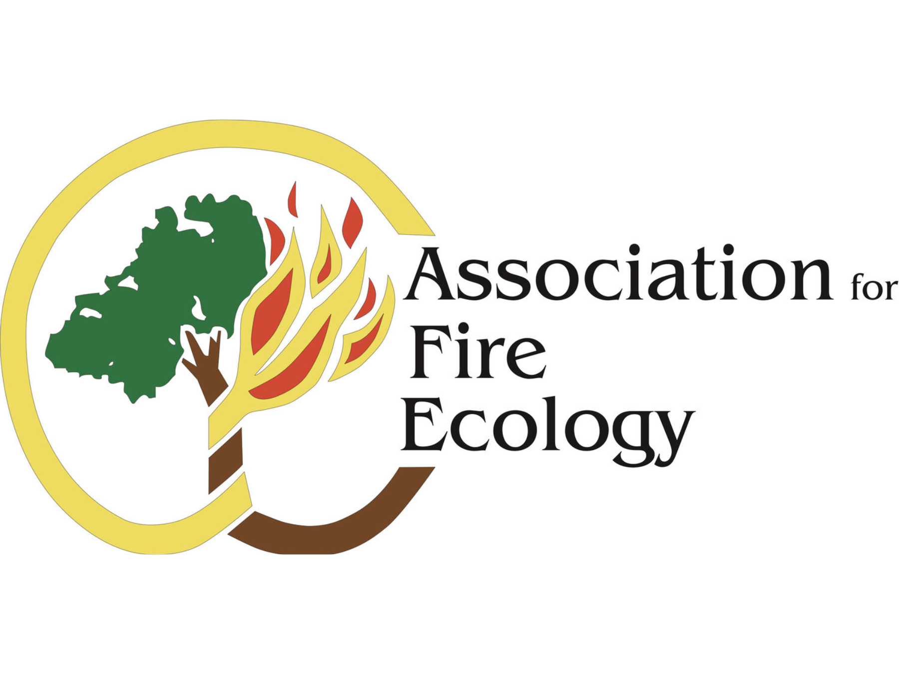 Logo of Association of Fire Ecology with a tree half on fire 